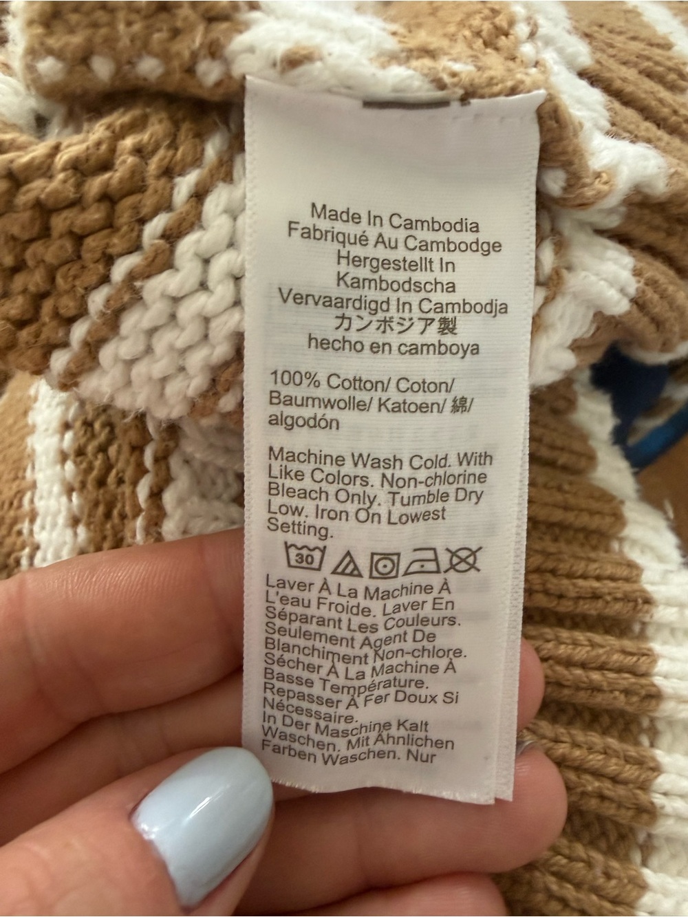J. Crew Roll Neck Sweater in Camel/White Stripped - Picture 4 of 5